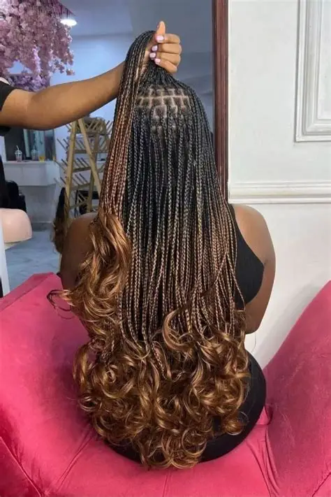 French curls braids